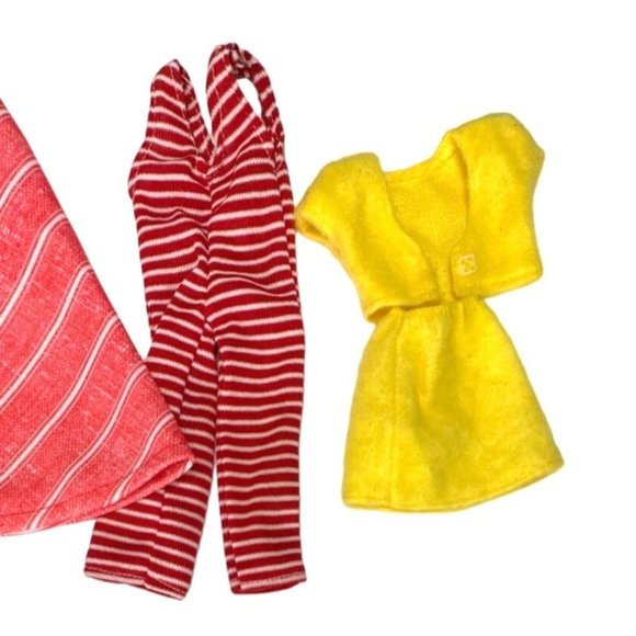 Vintage Barbie Doll Size Clothes Spring and Summer Dresses Jumpsuit Skirts - Picture 2 of 5